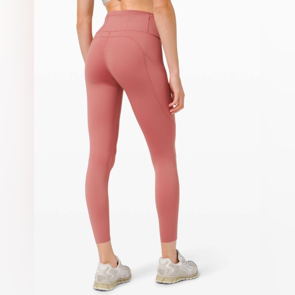 •LULULEMON• Fast and Free High Rise Tight 25" *Cool Cherry Tint Side Pockets